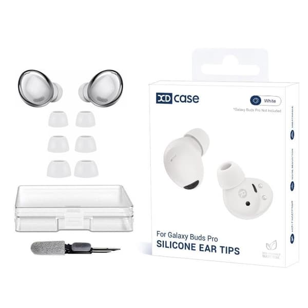 Öronkuddar i silikon 3 par till Galaxy Buds Pro - Vit / Silikon