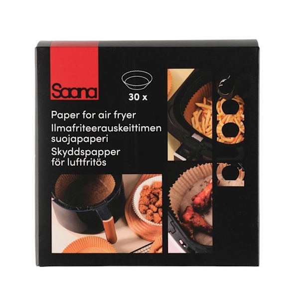 Skyddspapper till airfryer, Ø 20 cm, 30-pack