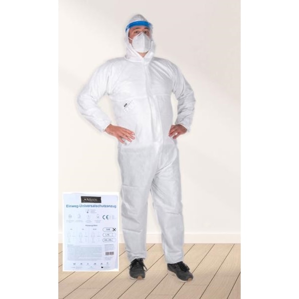 Skyddsdräkt L-XL / Hazmat suit /Engångsoverall