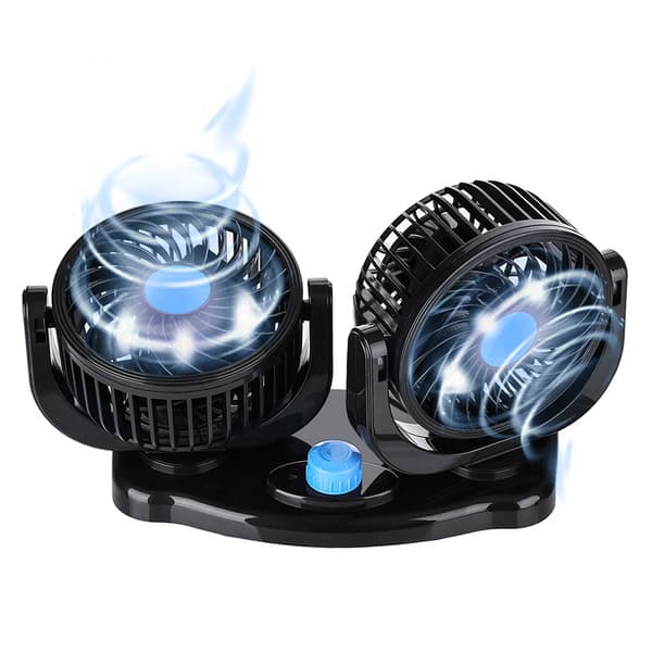 Kabineventilator til bil 12 V / bilventilator / dobbeltventilat