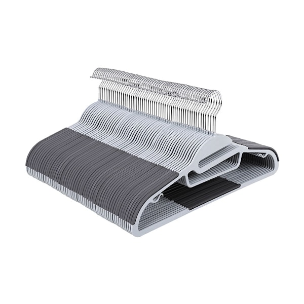 Muoviset ripustimet 50-pack - Harmaa