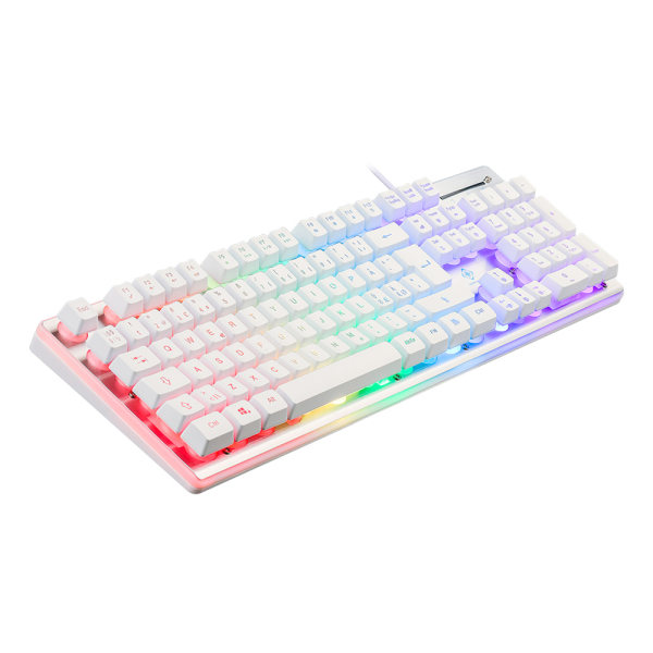 Deltaco Gaming RGB-näppäimistö - Valkoinen musta