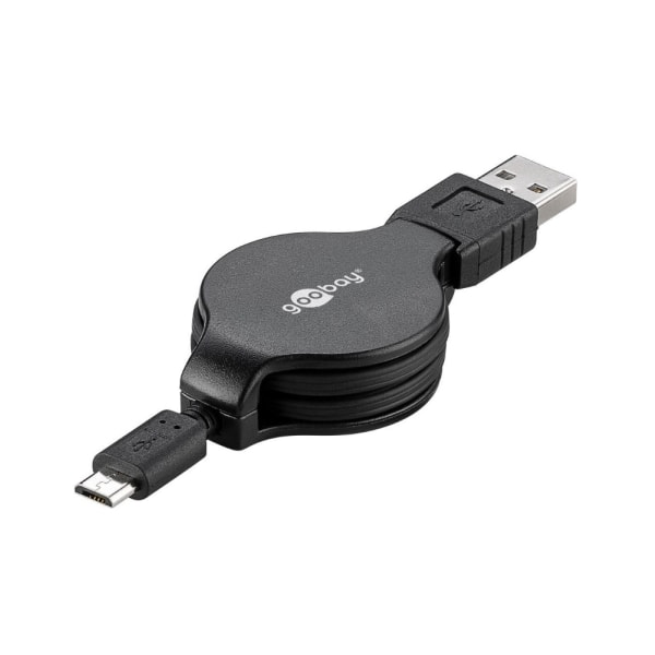 Ulosvedettävä USB A uros USB-C - 1 metri