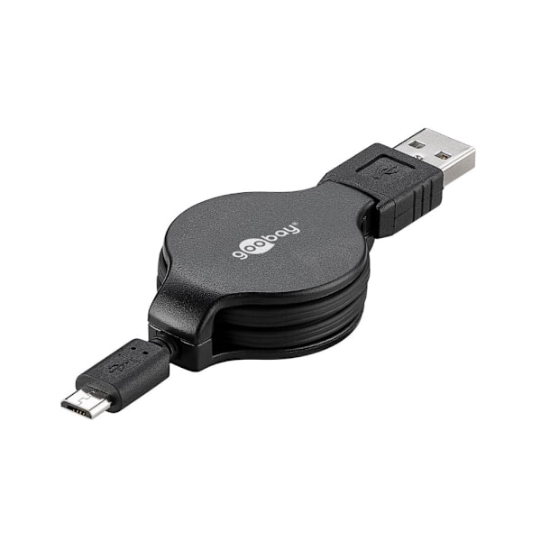 Utdragbar USB A hane till USB-C - 1 meter