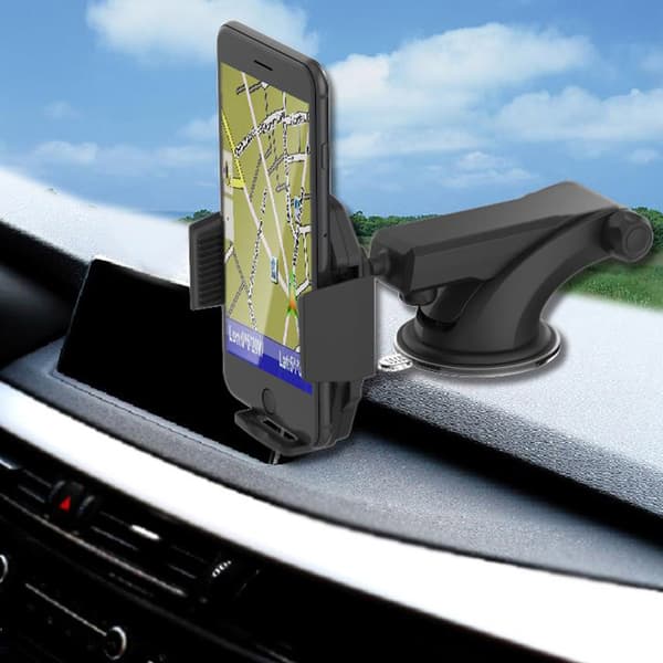 Mobilhållare med teleskoparm för bilen