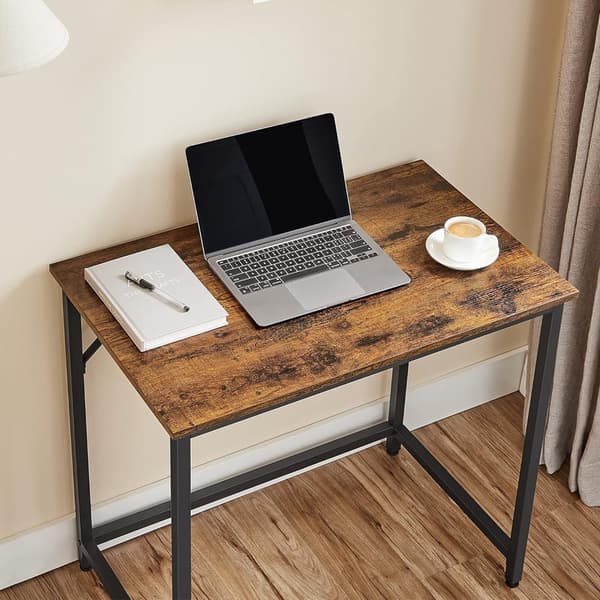 Skrivebord 80 cm – Rustik brun/Sort