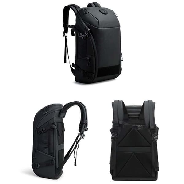 Ryggsäck 52x32x20 cm / svart säck / backpack med förstärkt skyd