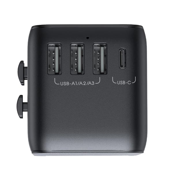 Joyroom Rejseadapter 17W med EU / US / UK / JP / AU / CN - Sort