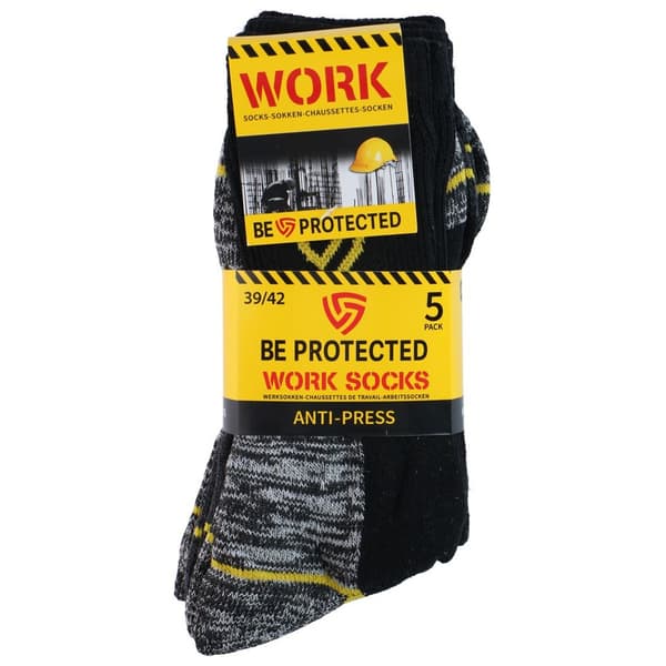 Arbetsstrumpor 5 par / slitstarka tryckavlastande strumpor – St