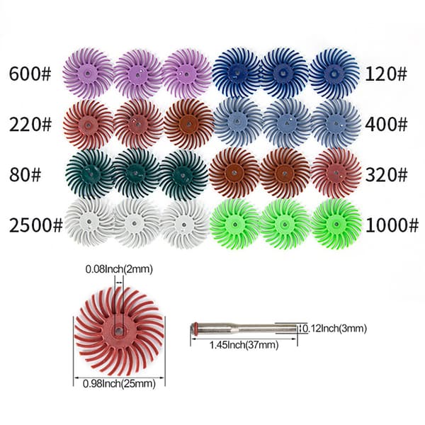 50-pack Slipborste Nylon för Dremel multiverktyg  | Perfekt för
