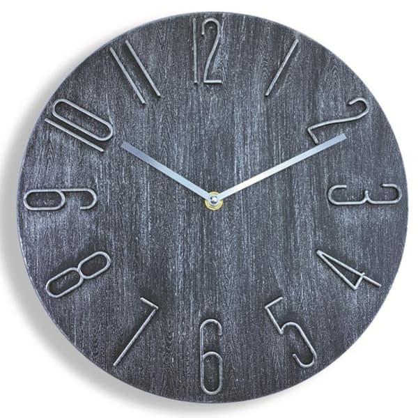 Minimalistisk Analog Väggklocka 30cm - Silver