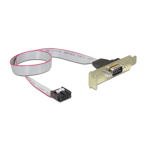 DB9-port med DC 10pin kontakt 40cm platt kabel