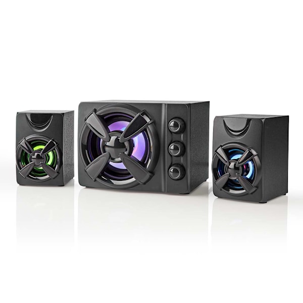 Pelikaiuttimet, joissa on subwoofer ja RGB-valaistus