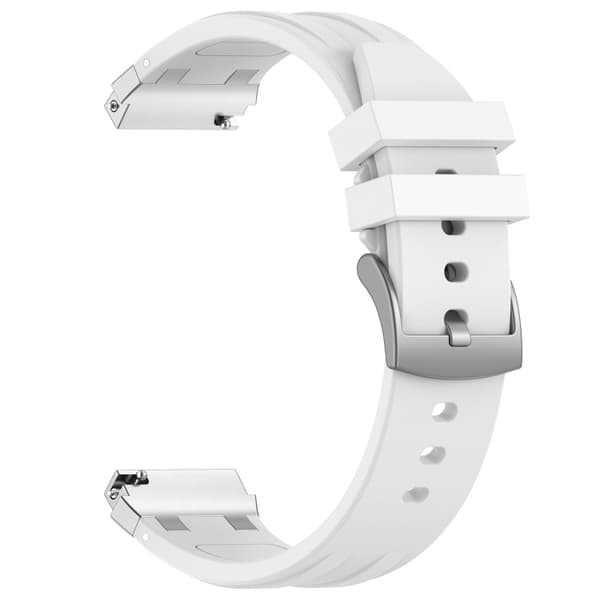 Silikonearmbånd til Amazfit Watch Bip 5 22mm - Hvid