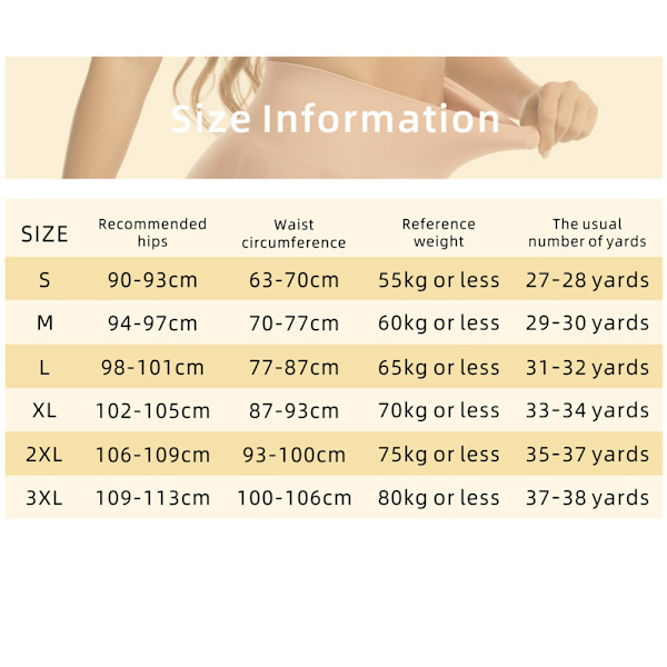 Shapewear med hög midja L - Beige