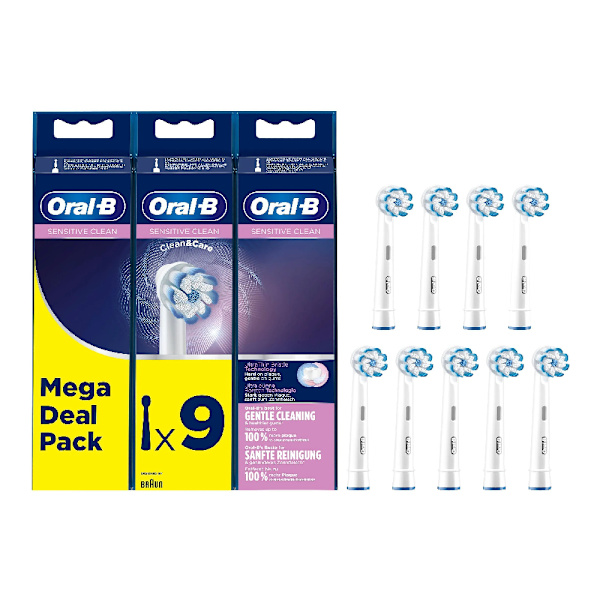 Oral-B Sensitive Clean Tandborsthuvud - 9-pack