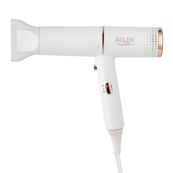 Adler Hårtørrer 1400 W – Hvid / Hårtørrer med ionisering / Hårt