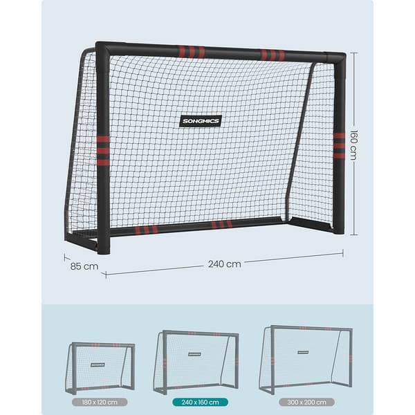 Fotbollsmål 240 x 160 cm / utomhusmål med skumvadderade stålrör