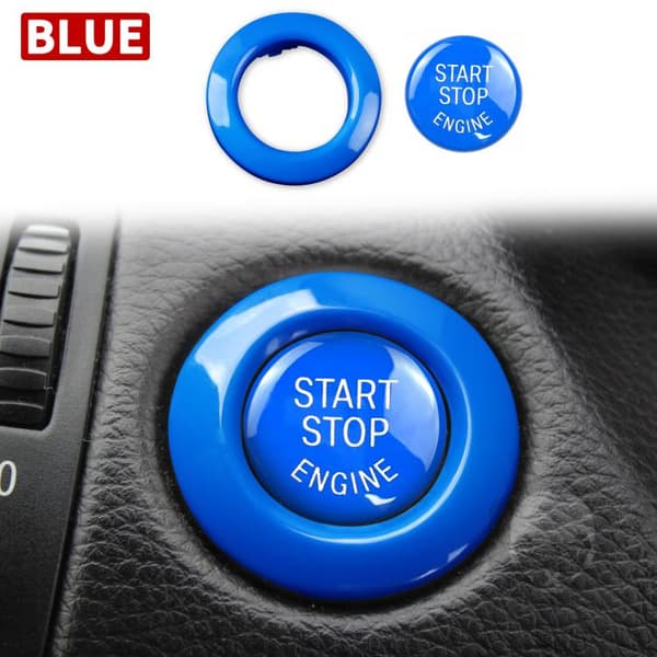 Käynnistyspainikkeen suojus BMW E90/E91/E92/E60, 2 kpl - Sinine