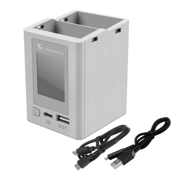 Batterioplader til 2 batterier til DJI Mini 4 Pro / Mini 3 Pro