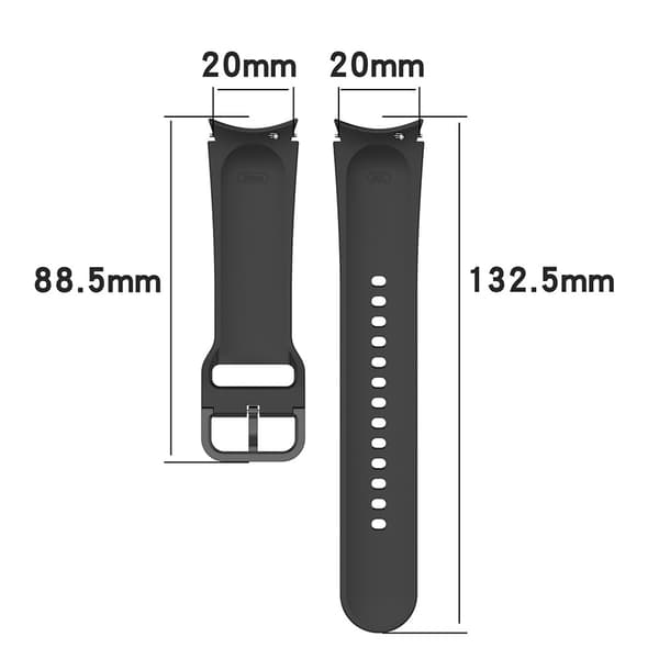 Silikonearmbånd Samsung Galaxy Watch 4 Sort