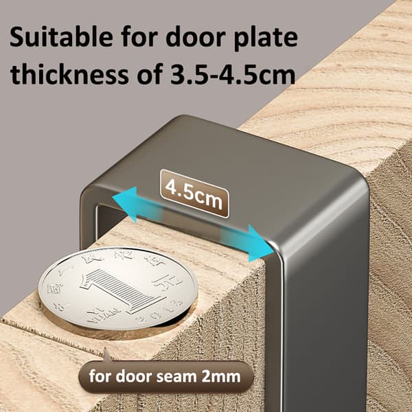 Dørhængere i aluminium med 5 kroge - 32 cm