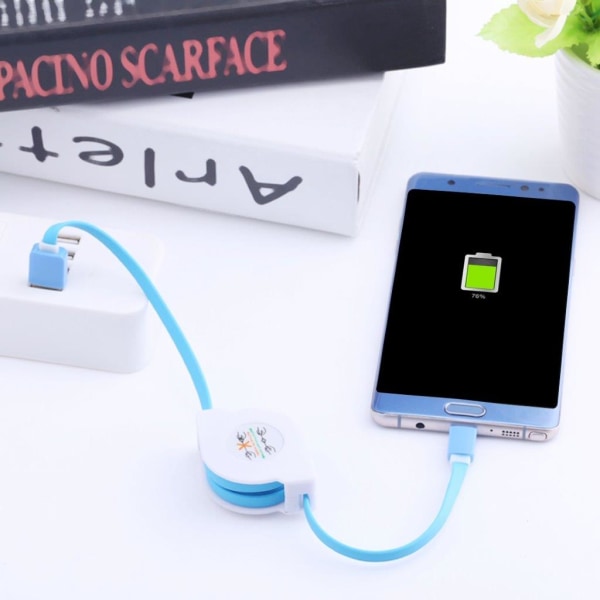 Udtrækkeligt kludrefrit ladekabel Usb type C