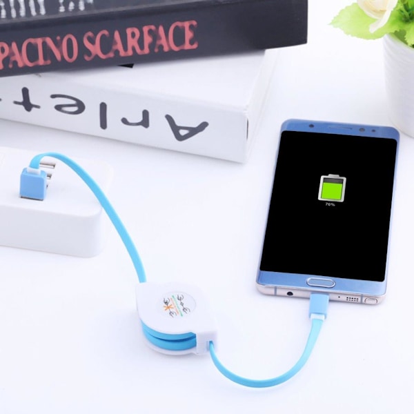 Ulosvedettävä sotkeutumaton latauskaapeli Usb tyyppi C