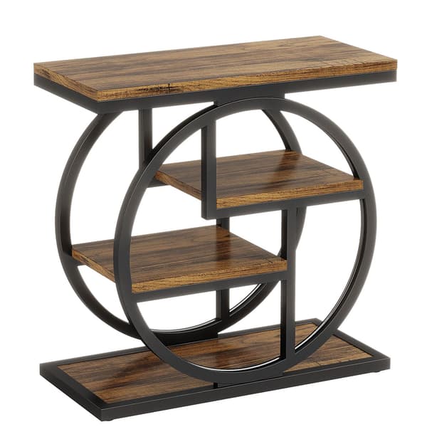 Smalt sidebord 65×30×65 cm / aflastningsbord med 4 hylder / opb