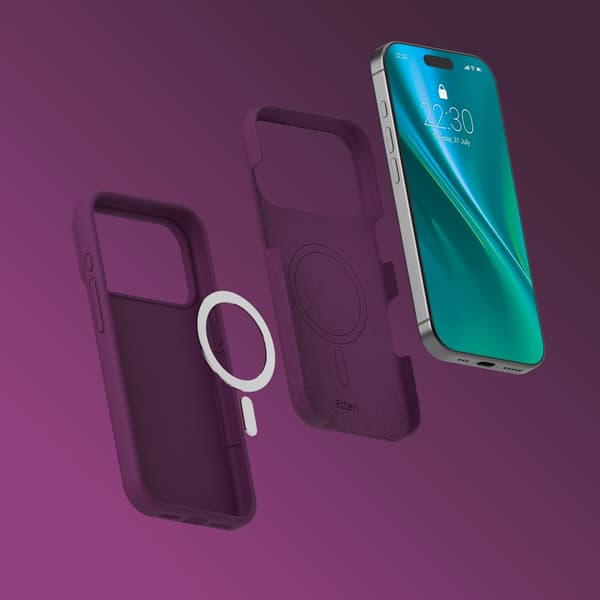 Etteri silikone MagSafe-cover til iPhone 17/18 Pro Max – Kirseb