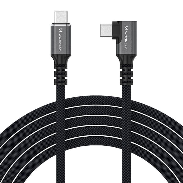 Wozinsky Thunderbolt 4 USB-C-kabel med vinklet stik 240W 1m 4K