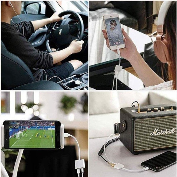 Ladd- och hörluradapter – Lightning till 3,5 mm & Lightning-por