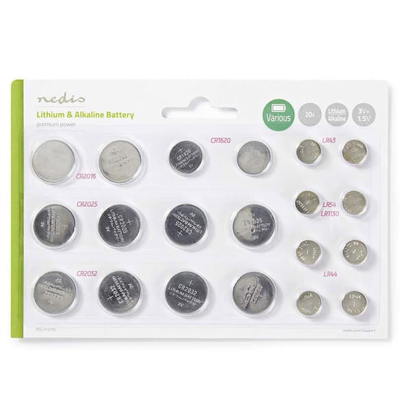 Nedis Knapcellebatteri Multi Pack - CR2025 /CR2016 /CR1620/ LR4
