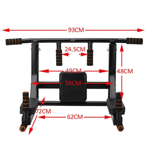 Vägghängd Pull Up Bar - 93x72x48cm