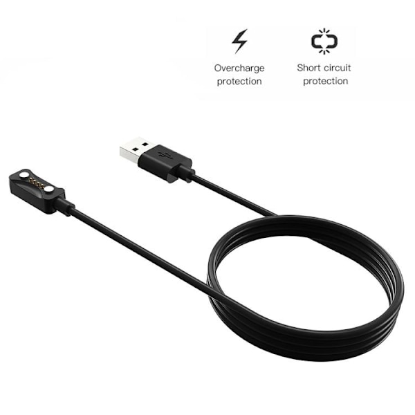 USB-opladerkabel til Polar Pacer Pro 1 m - Sort