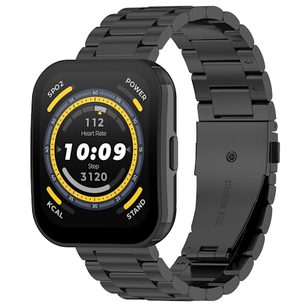 Armband 20mm i metall till Amazfit Bip 5 - Svart