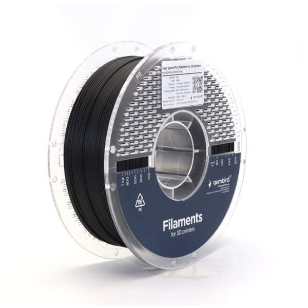 PLA-filament til 3D-printere 1,75 mm 1 kg - Sort