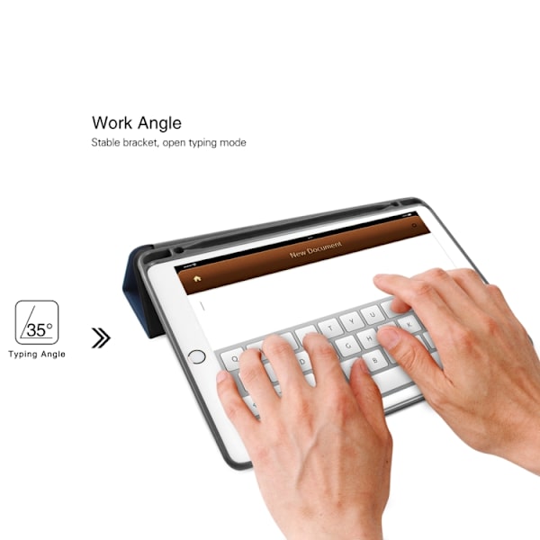 Konstläderfodral med pennhållare till iPad Pro 10,5"