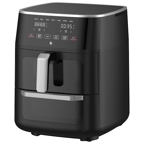 Ströme Combo Airfryer Grill 6+5L med to zoner og en samlet kapa