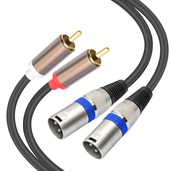 Lydkabel 2 RCA han til 2 XLR 3pin 1,5m