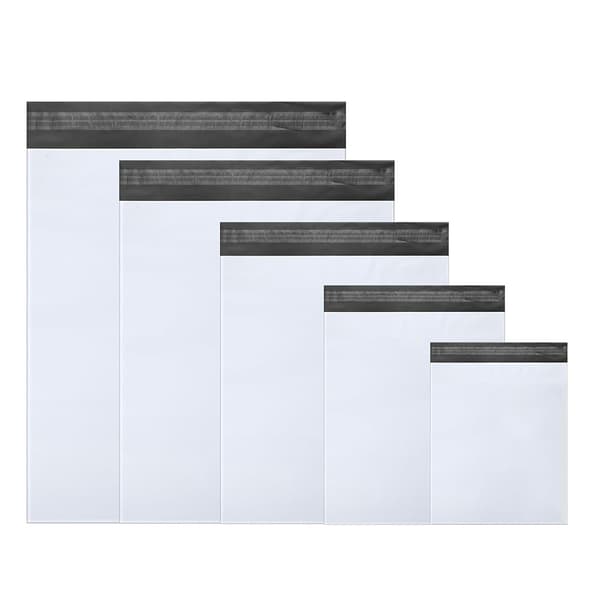 E-handelspåsar 50-pack / fraktpåsar i PE / postpåsar i 5 storle