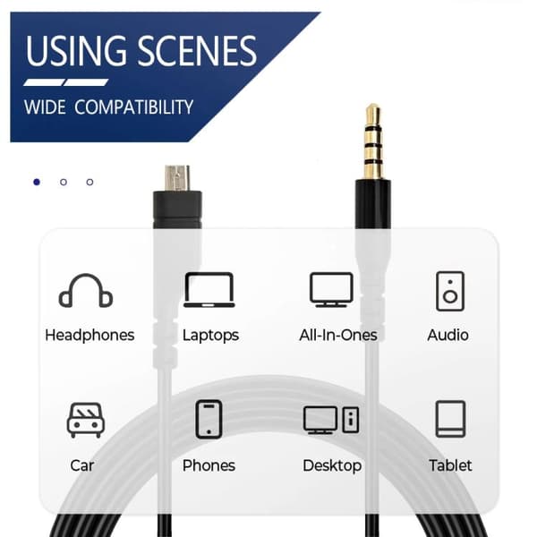 Lydkabel med USB til 3,5 mm k-stik til SteelSeries Arctis Prime