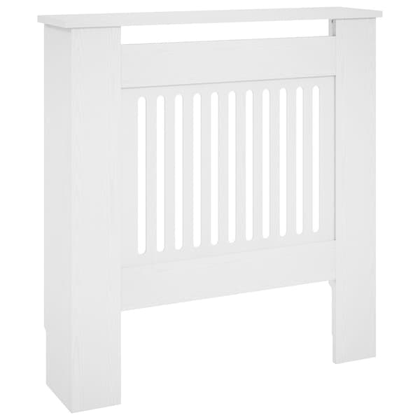 Elementskydd - vitt radiatorskydd 79x19x81cm med hylla
