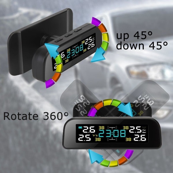 Däcktryckssensor TPMS med solcell