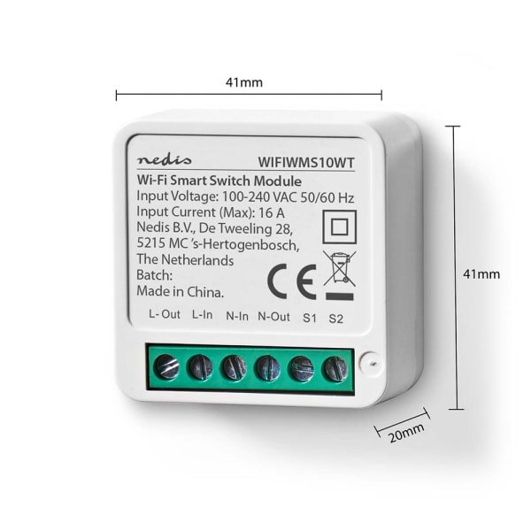 Nedis SmartLife Virtakytkin Wifi 3680W