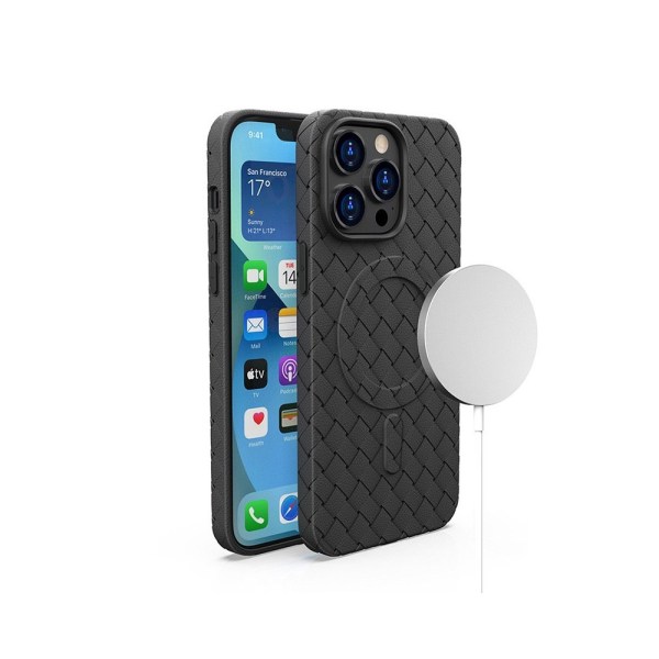 MagSafe Woven Case for iPhone 15 Pro Max - Svart