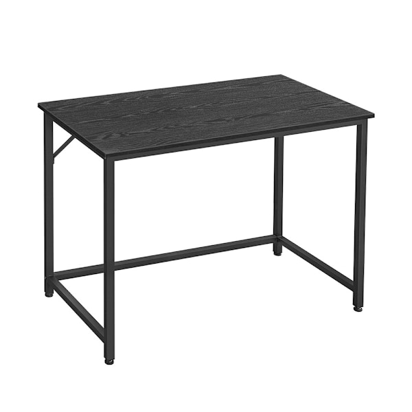 Svart skrivbord med metallram – 100 x 50 x 75 cm