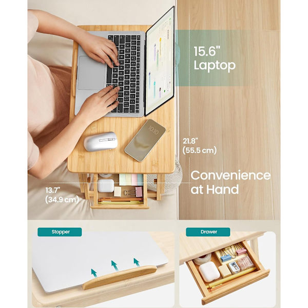 Laptopbord för sängen - Bambu