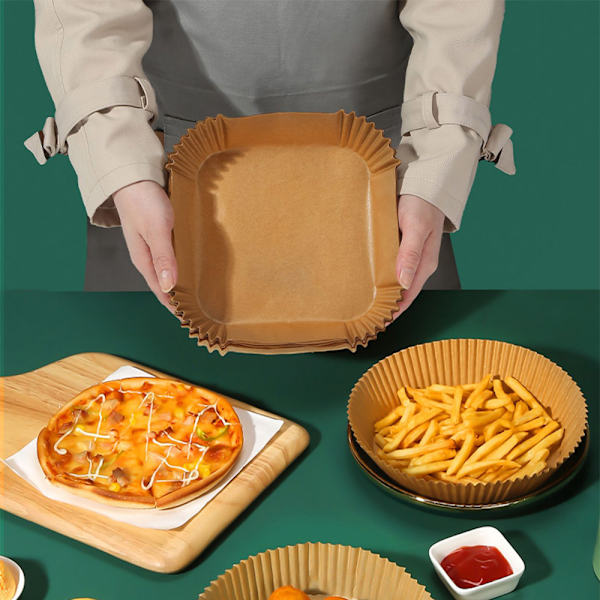 100-pak Airfryer-bagepapir 20 cm - Medium