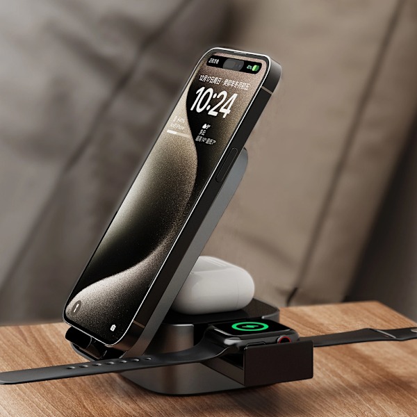Dudao A11Pro+ bordstander med 3-i-1 trådløs oplader og hurtig o